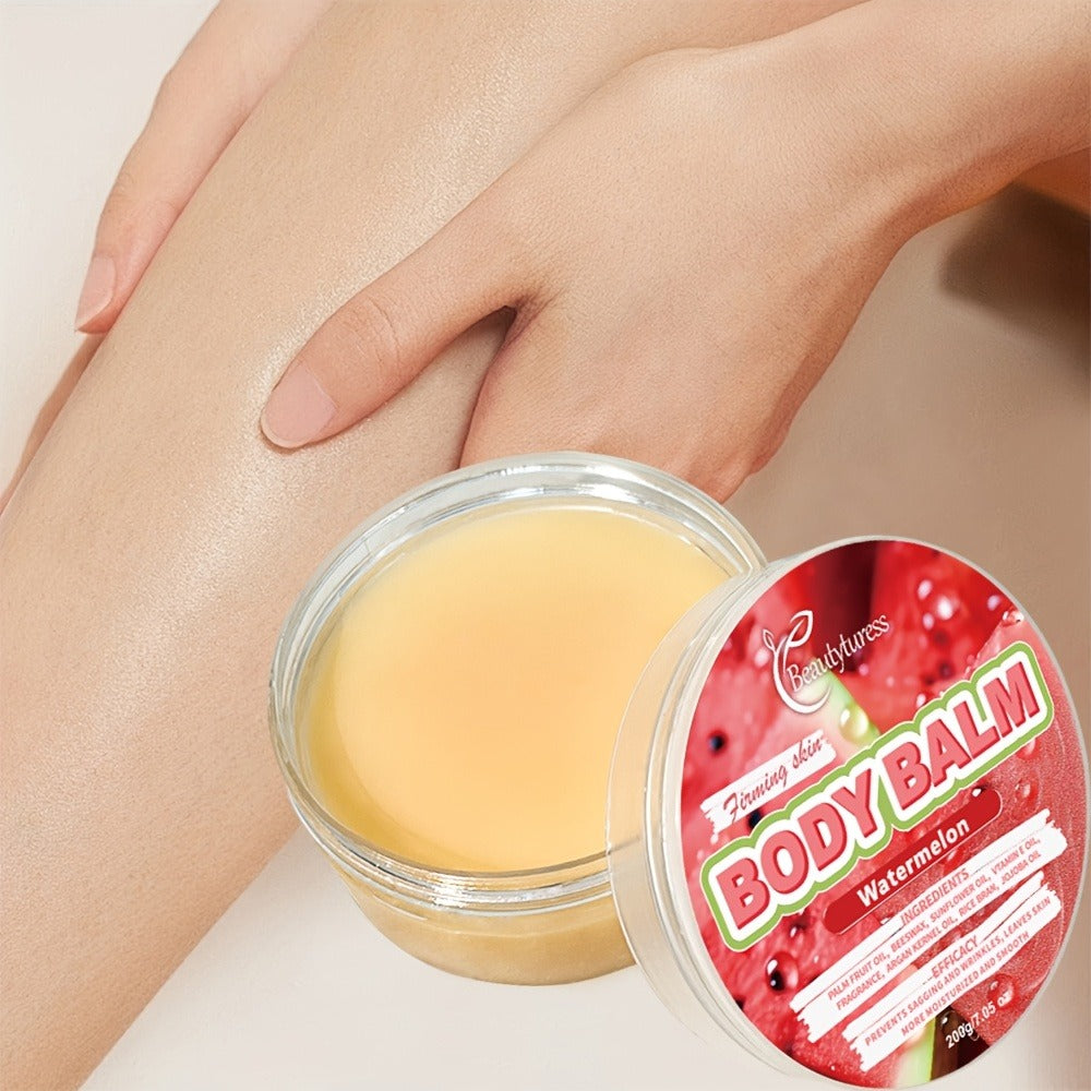Body Butter Cream 200g Shea Butter Vitamin C Glycerin — Deep Moisturizing Body Glaze for Dry Skin Long-Lasting Hydration Hypoallergenic, 6 Fruity Scents Strawberry Peach Watermelon - product image 2