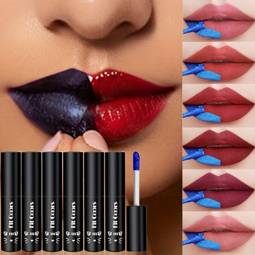Bold Blue Matte Lip Gloss Set 3pcs Waterproof Long-Lasting Smudge-Proof Liquid Lipstick – Electric Blue Cobalt Shades Vegan Hypoallergenic Formula All Skin Tones Festival Makeup Wo - product image