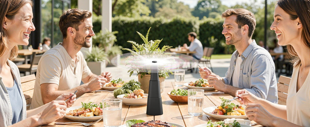 Outdoor Food Fan 4-Pack Battery Powered Silent Table Fan with Hook for Picnic BBQ Patio Party Restaurant Desktop Home Food Protection Black - product image 19