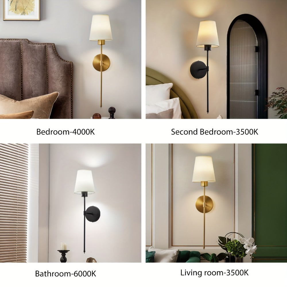 Rechargeable Wall Sconce 2-Pack RGB – 15-Color Dimmable LED Wall Light with Remote Control, 5200mAh Battery, No Wiring for Bedroom, Living Room, Kitchen & Corridor (Gold / Black) - product image 11