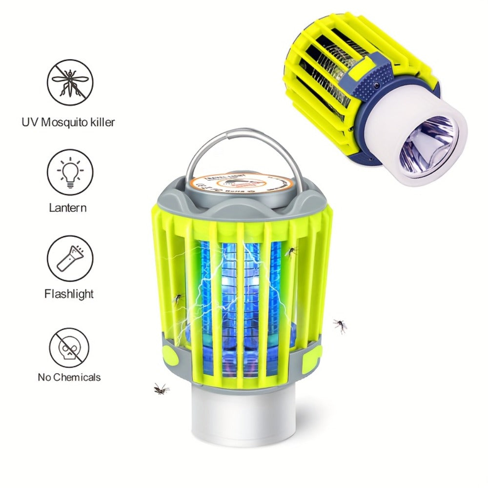 Mosquito Repellent 3-in-1 USB Rechargeable Portable LED Lantern, Indoor Outdoor Bug Repeller Camp Light with SOS Emergency Mode for Home Backyard Patio Camping Hiking Travel - product image