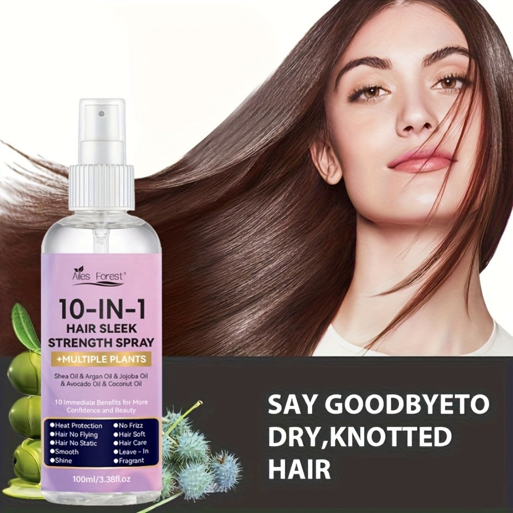 Leave-In Conditioner Spray 10-in-1 No-Rinse 100ml — Fragrance-Free Anti-Frizz Detangling Heat Protection, Plant-Based Formula for Dry Damaged & Color-Treated Hair, All Hair Types,  - product image 6