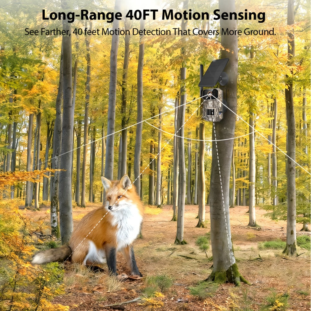 4G LTE Cellular Trail Camera with Solar Panel – 4K Wildlife Monitoring Camera, PIR Motion Sensor, Infrared Night Vision, Two-Way Voice, Remote Access, No WiFi Required, for Hunting - product image 11