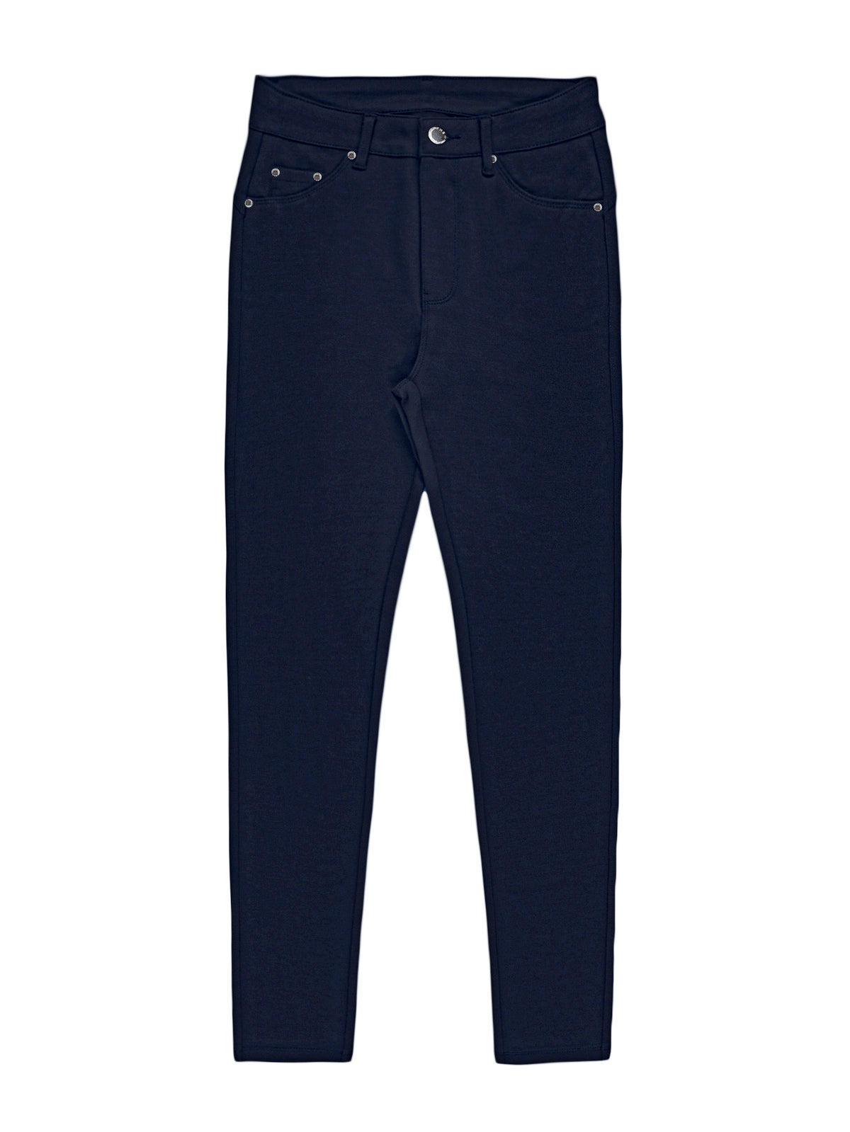 Women's Black High-Waisted Skinny Jeans - Stretchy Fabric, Button Accents, Multiple Pockets, Long Length, Casual Street Style, Allseason Pants, Casual - product image 17