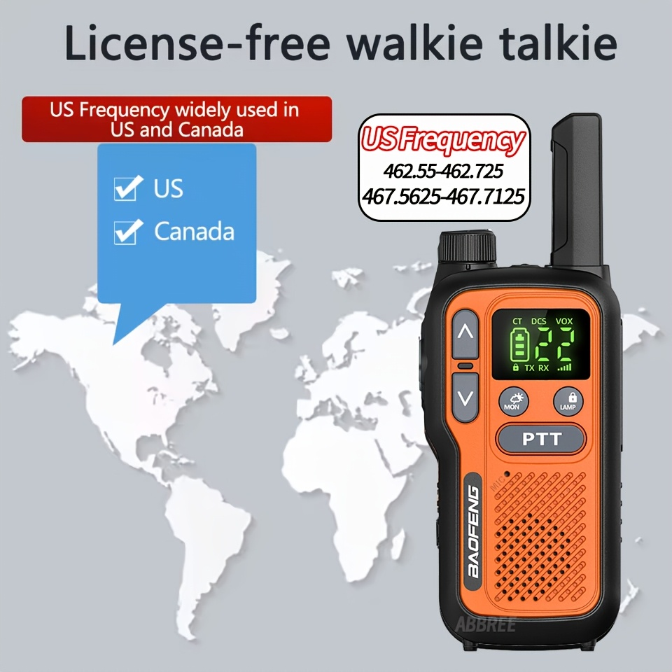 Long Range Walkie Talkies for Adults – BAOFENG 22 FRS Channels LCD Display VOX Hands-Free – USB-C Rechargeable Li-ion Battery – for Hiking Camping Family - product image 7