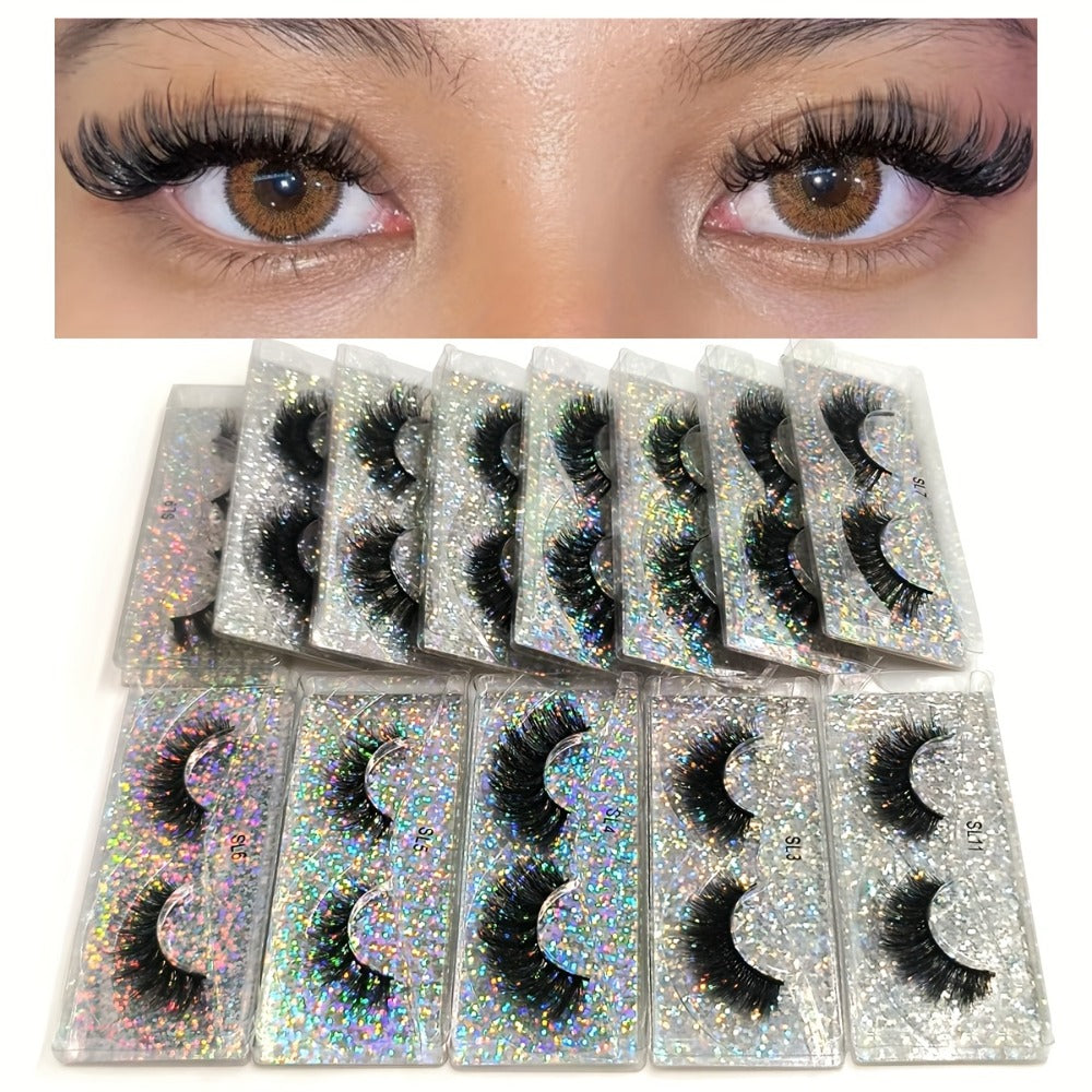Russian DD Curl False Eyelashes 20 Pairs 5 Mix Styles – Cat Eye Extra Thick Fluffy Natural Reusable Lightweight Lash Multipack for Daily Wear, Parties & Special Occasions - product image 4