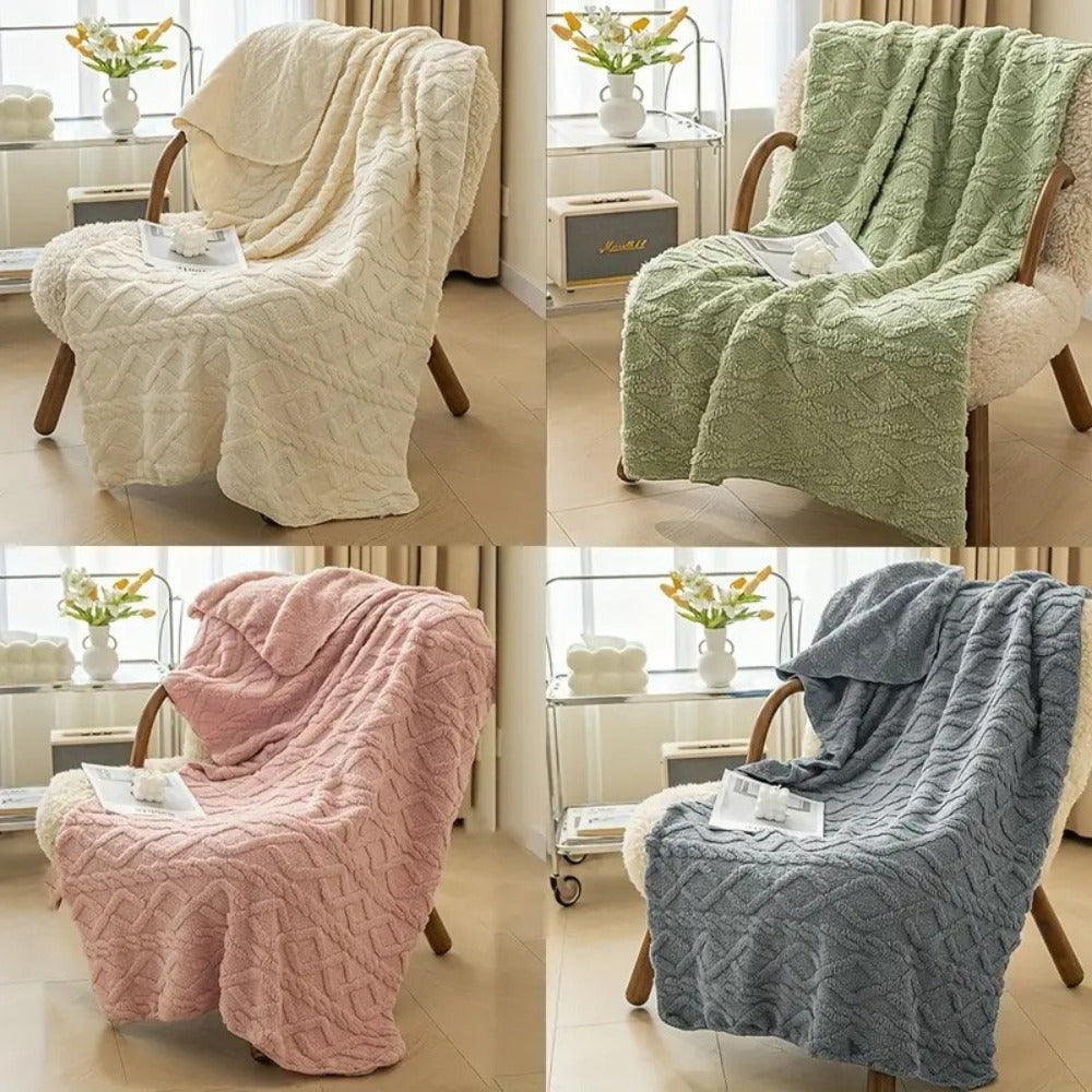 3D Plush Dense Weave Fleece Blanket – Ultra-Soft Warm Throw for Bed, Couch, Travel & Outdoor, Air-Conditioning Friendly, 3 Colors, 2 Sizes - product image 20