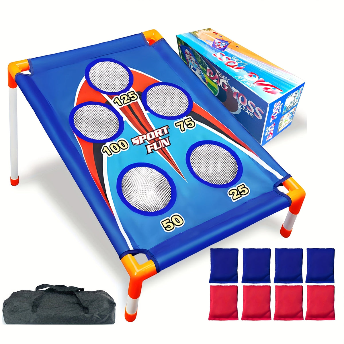 Bean Bag Toss Game Set | 5-Hole Scoring Board, 8 Bean Bags & Carry Bag | Outdoor Backyard Lawn & Beach Game for Adults & Kids, Family Party, Birthday & Holiday - product image