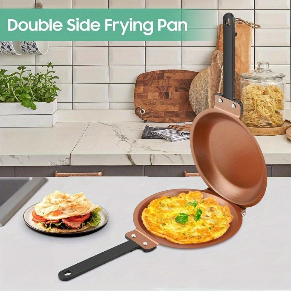 Reversible Non-Stick Pancake Skillet – Foldable Stainless Steel Flip Pan for Fluffy Pancakes, Omelettes & Frittatas | Dual-Sided Coating Dishwasher Safe Breakfast Cookware Pan - product image 6