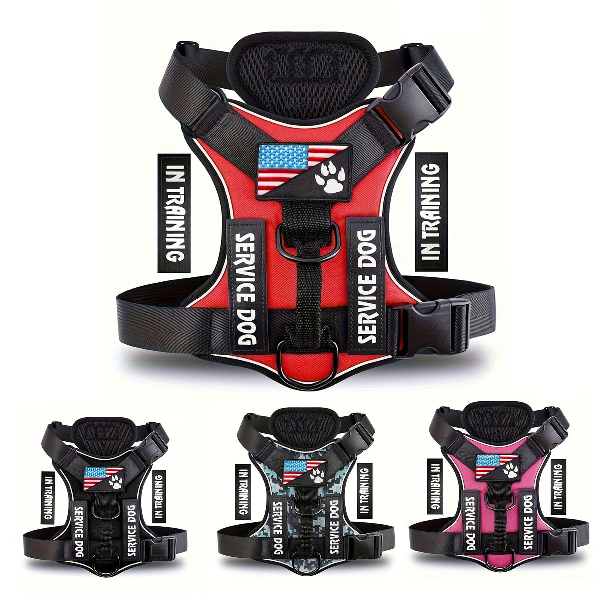 Easy Control for Small Medium Large Dogs XS S M L XL Multiple Colors – Reflective Dog Harness Vest with Handle Adjustable No-Pull Pet Vest for Walking Running - product image