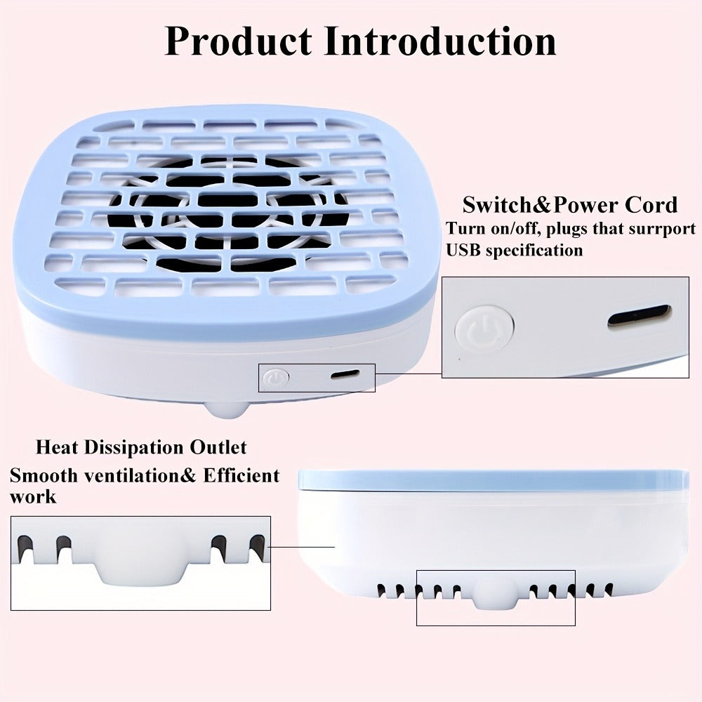 Nail Dust Collector Desktop USB Electric Nail Vacuum Fan Powerful Suction Powder Removal Machine with Filter for Manicure Nail Drill Salon Home Use White Pink Blue Purple - product image 4