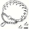 Adjustable Metal Pinch Collar for Small Medium and Large Breeds S & M – Prong Training Collar for Dogs with Rubber Tips - product image