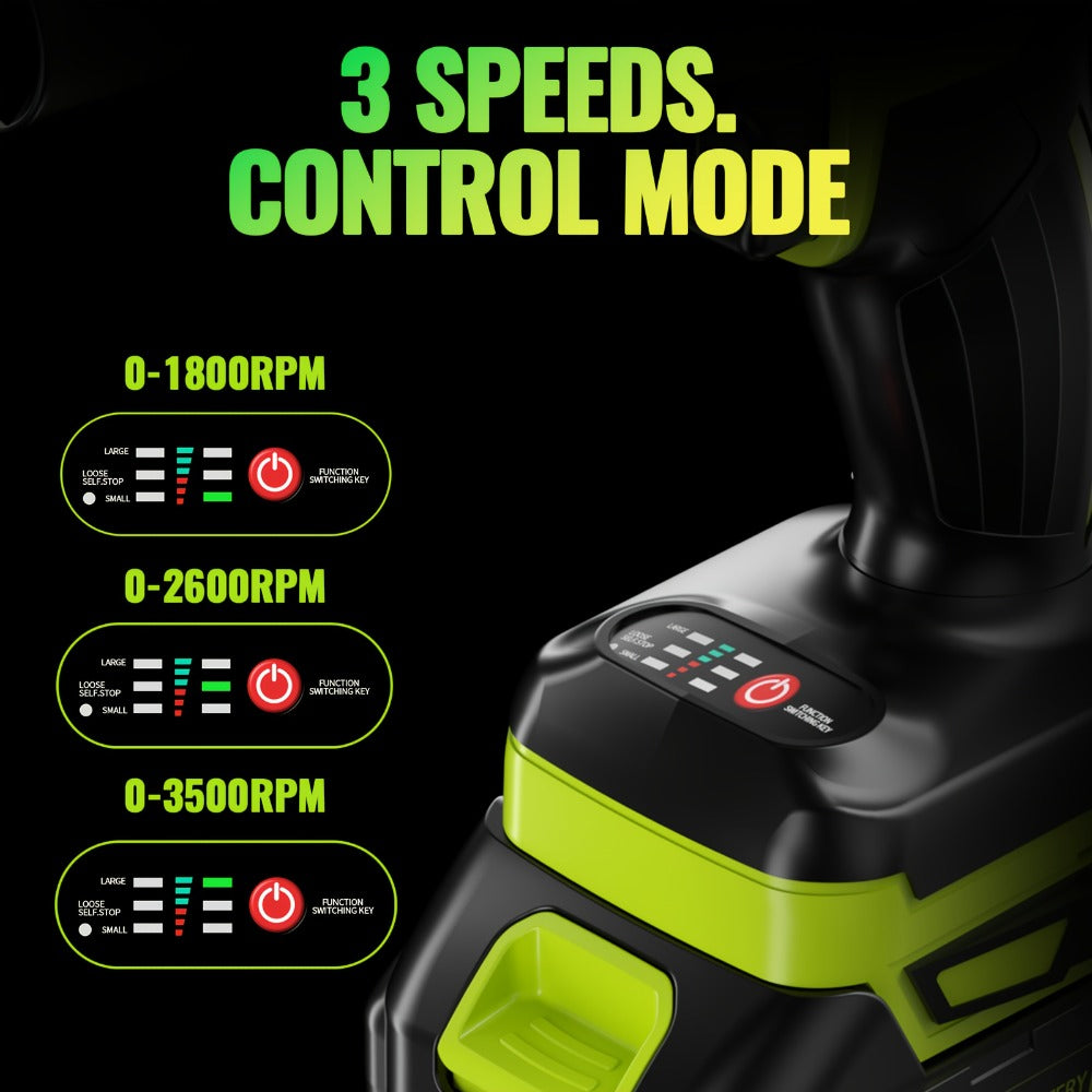 Cordless Impact Wrench Brushless Motor 3-in-1 High Torque – Rechargeable Battery, Lightweight Design, Variable Speed, for Car Repair, Auto Mechanic, Construction, Workshop & Househ - product image 12