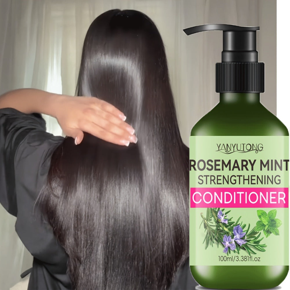 Rosemary Mint Hair Care Set 3pcs – Shampoo Conditioner & Essential Oil with Rosemary Extract | Moisturizes Hair & Nourishes Roots | Unisex All Hair Types | 3.38oz + 3.38oz + 1.01oz - product image 3