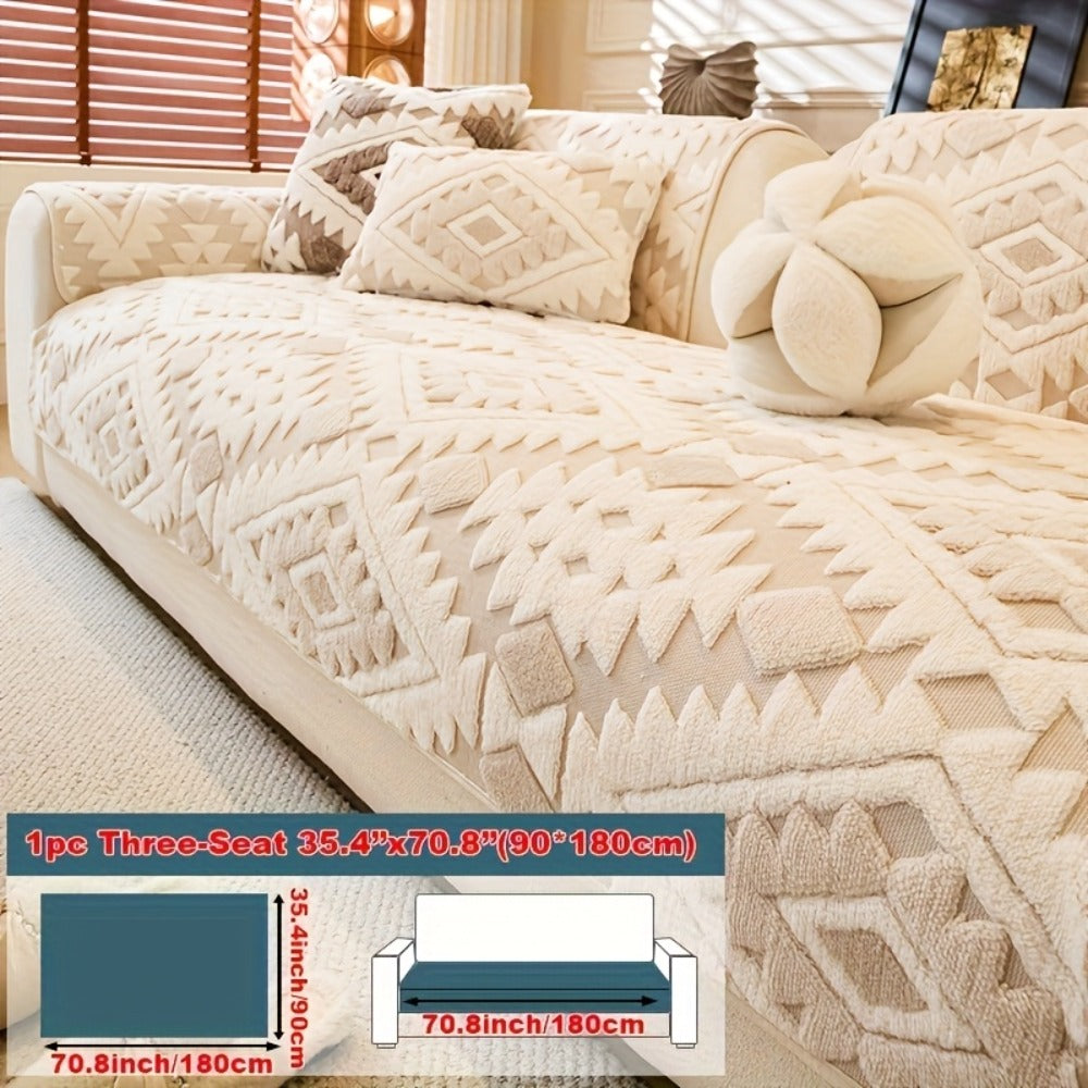 Thick Plush Sofa Cover Non-Slip Pet Friendly Machine Washable Couch Slipcover Furniture Protector for Living Room Bedroom Office Armrest to 4-Seat Multiple Colors - product image 23