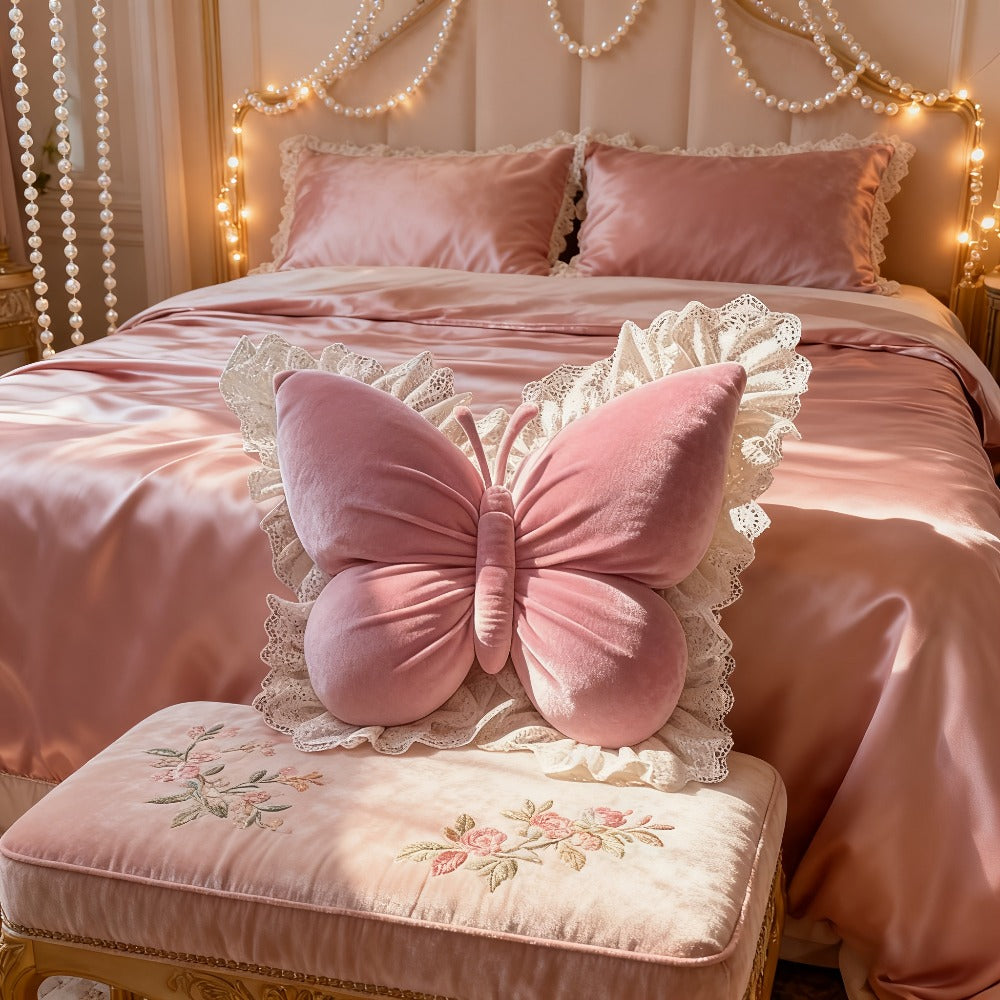 Butterfly Shaped Throw Pillow 3D Bow Decorative Cute Accent Pillow for Bed Sofa Couch Velvet Soft Polyester Fill Whimsical Home Decor Gift Multiple Colors 40x28cm - product image 13