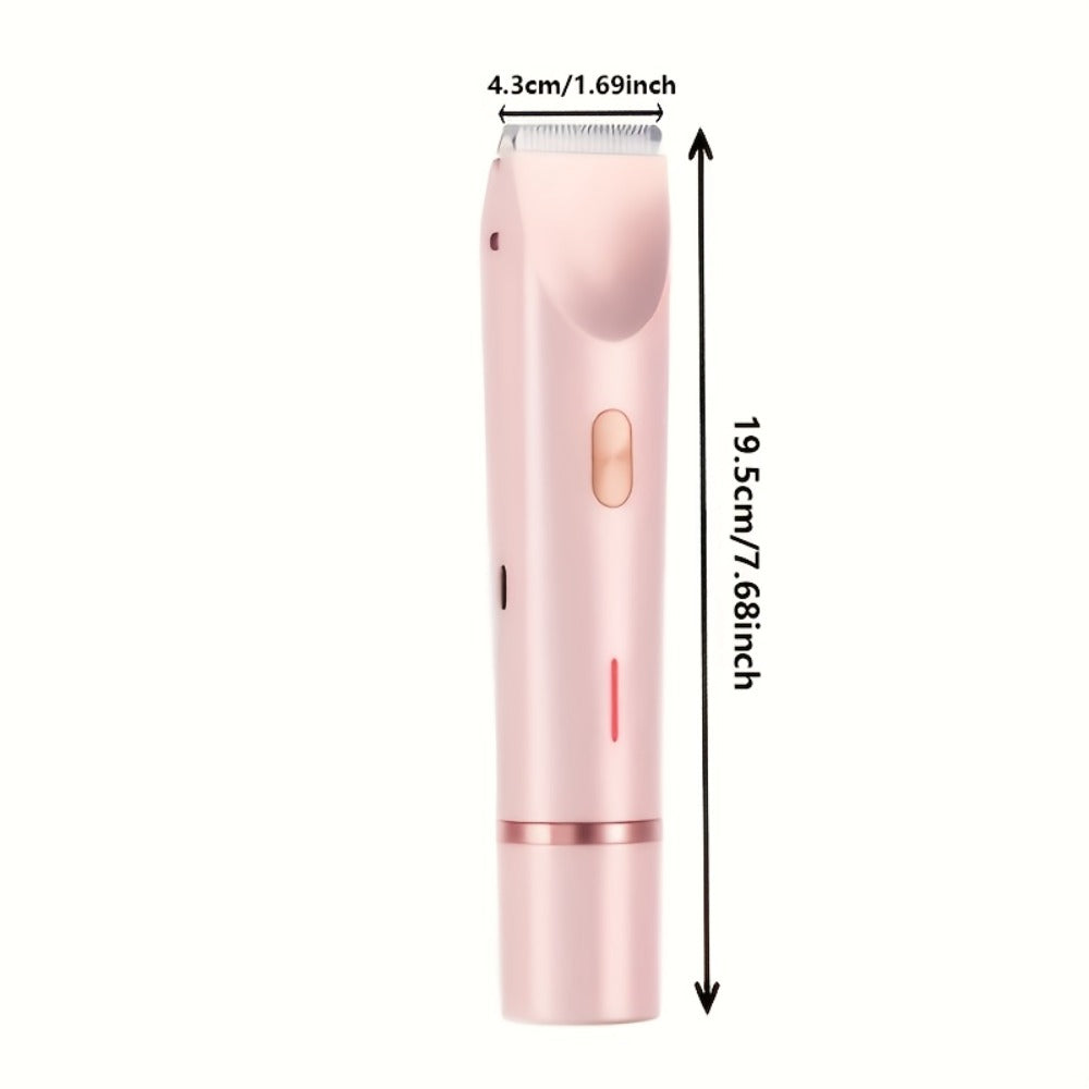 Electric Bikini Razor 2-in-1 Women USB Rechargeable Dry Wet Face Shaver - Painless Hair Removal Bikini Line Underarms Legs Arms Face Portable Cordless Lady Shaver Pink Purple Blue - product image 2