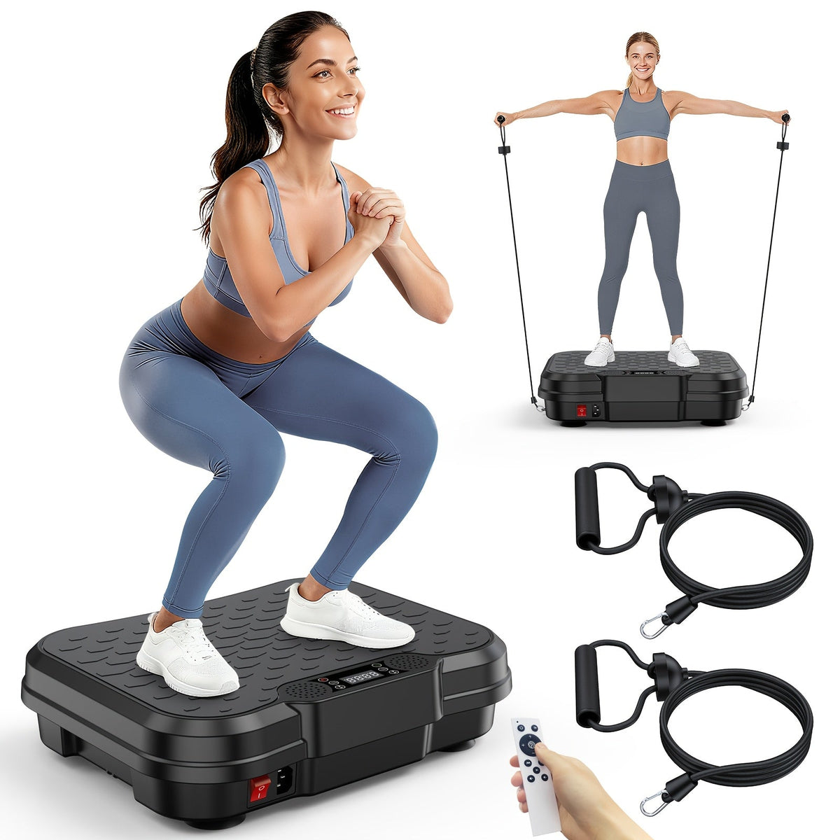 Vibration Platform Machine 2025 Upgraded | Home Fitness Exercise Platform | 450 LB Capacity Whole Body Vibration Trainer for Lymphatic Drainage, Blood Circulation, Weight Loss & Full Body Workout