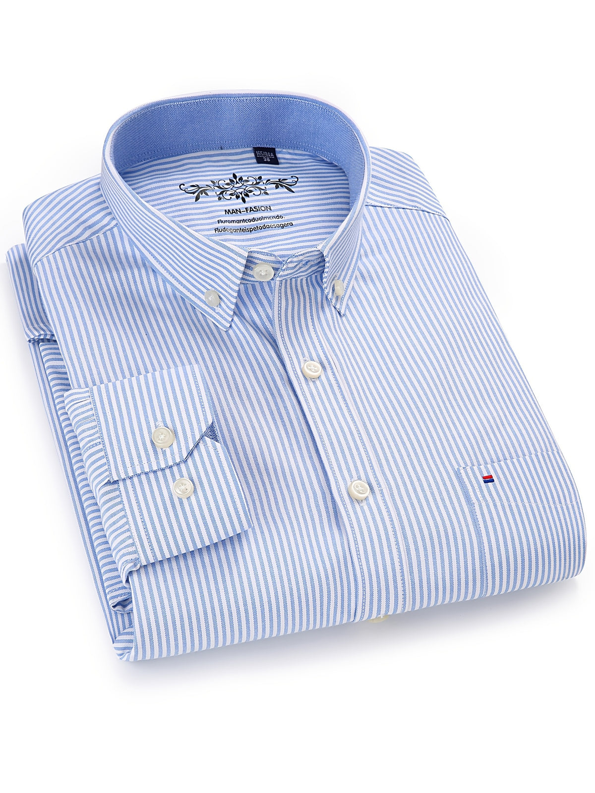 Men's Long Sleeve Shirt with Classic Stripes, Ideal for Business Formal Events, Perfect Gift for Him - product image 21