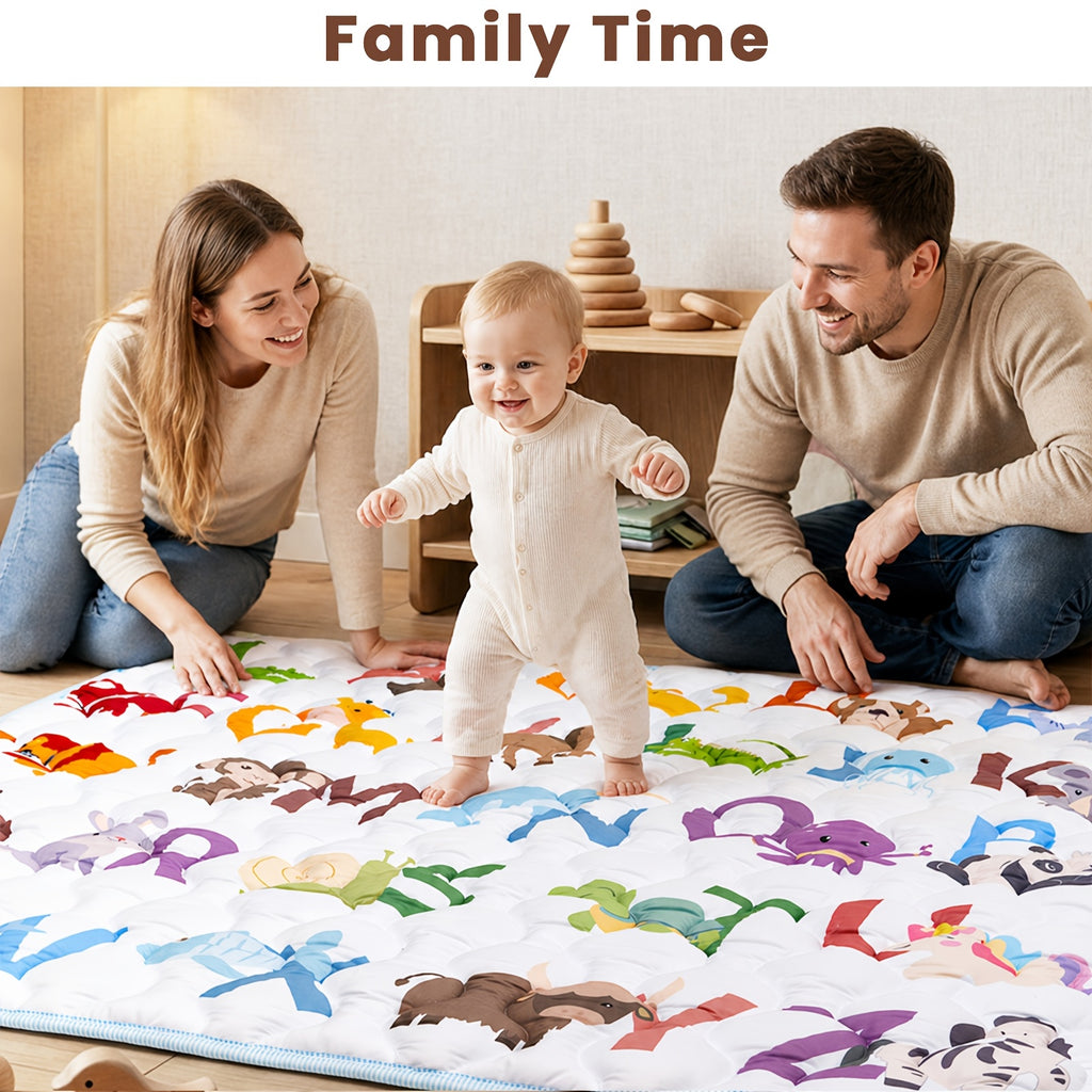 Baby Play Mat, 50x50 Playpen Mat with Super Soft Touch, Activity Mat with Upgraded Anti-Slip Bottom, Machine Washable Crawling Mat for Floor & Picnic - product image 14
