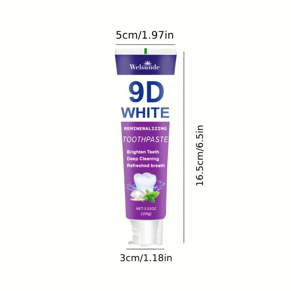 Purple Toothpaste 2pcs Hydroxyapatite Whitening Deep Cleaning European Formula Mint Flavor Fresh Breath Gentle on Gums Travel Size 100g Oral Care Gift for Women Men Sensitive Teeth - product image 4