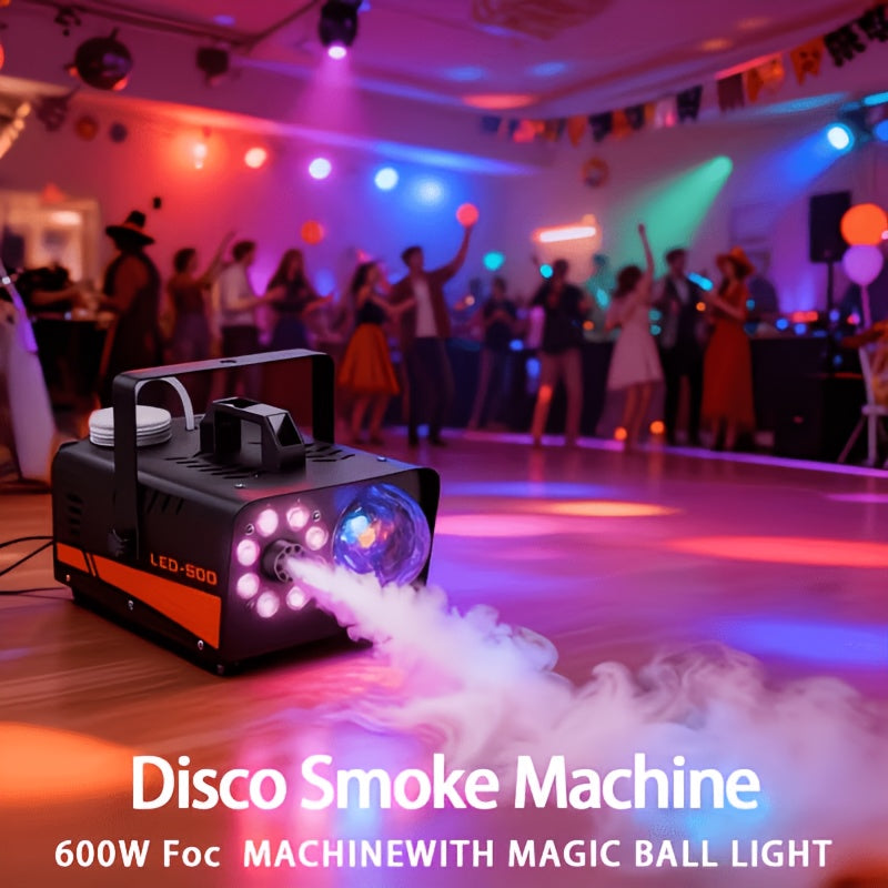 Smoke Machine, Fog Machine with Disco Ball Lights, 600W and 3000CFM with 13 Colorful LED Lights Effect, Wireless Remote Control, Suitable for Parties - product image 8