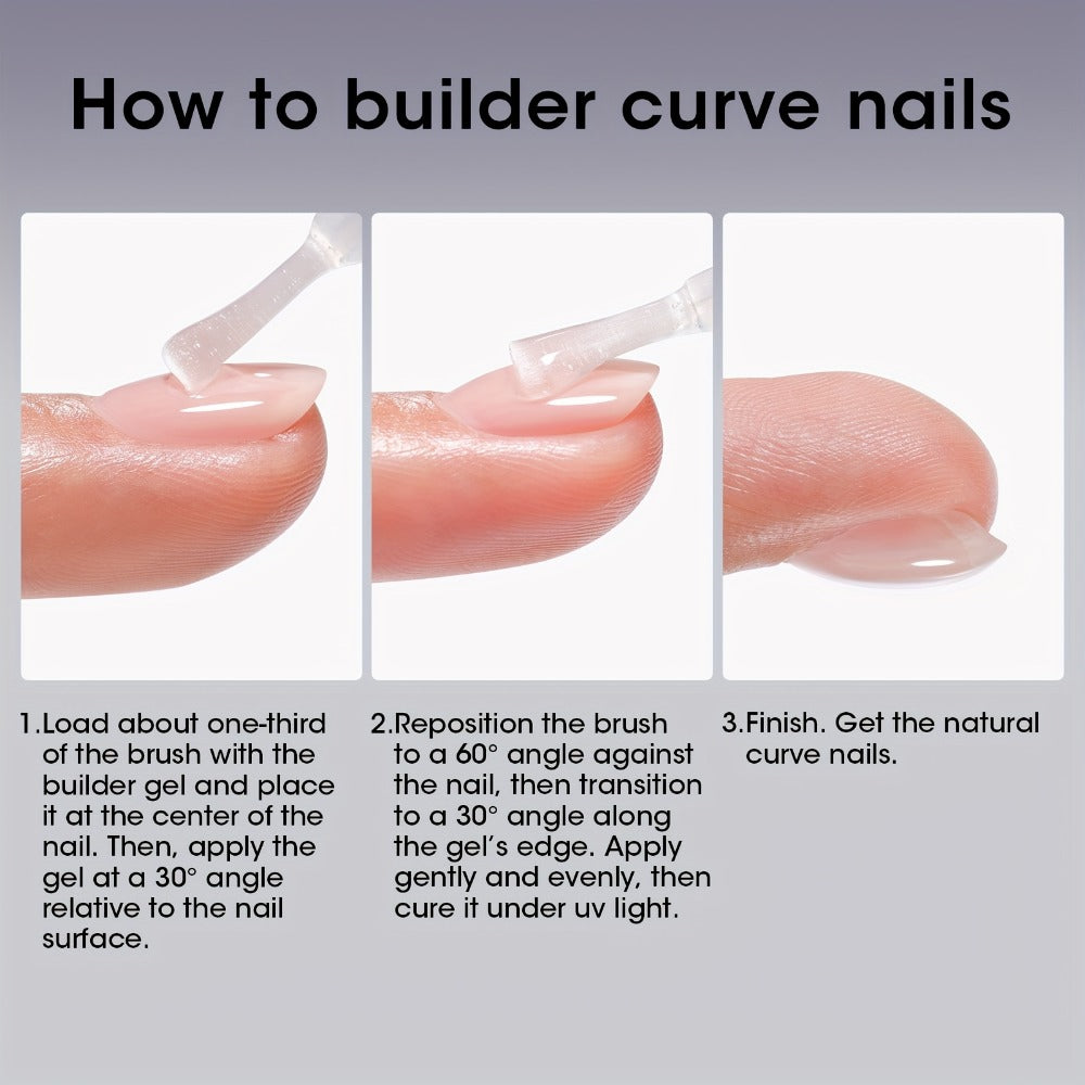 Clear Builder Gel HEMA-Free 5-in-1 2pcs 1.35oz — Nail Extension Strengthener Apex Construction Art Sealing & Repair | Soak-Off UV LED 28+ Days Chip-Proof Wear for Sensitive Skin Sa - product image 9