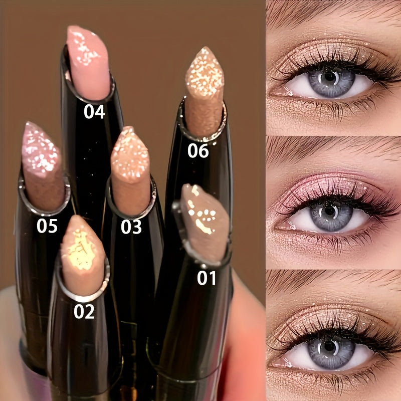 Shimmer Eyeshadow Stick Set 6 Pcs for Women – Pearl Sparkling Waterproof Long-Lasting Eye Makeup Pens with Squalane, Easy Blendable No-Brush Eyeshadow Kit, Gift for Her - product image 11