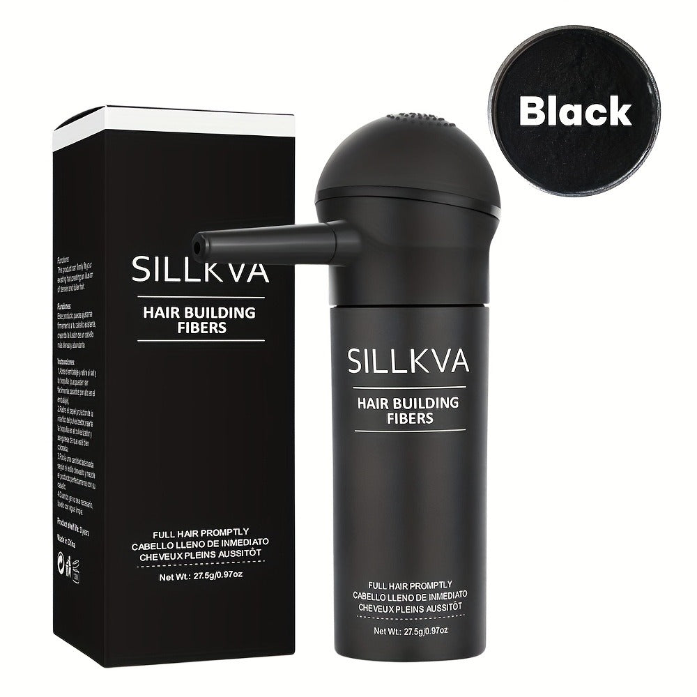 Hair Fibers Spray Applicator Kit Instant Thickness for Thinning Hair & Bald Spots SILLKVA 7 Shades Precision Spray Natural Coverage Hair Loss Concealer Men & Women 0.97oz - product image 14