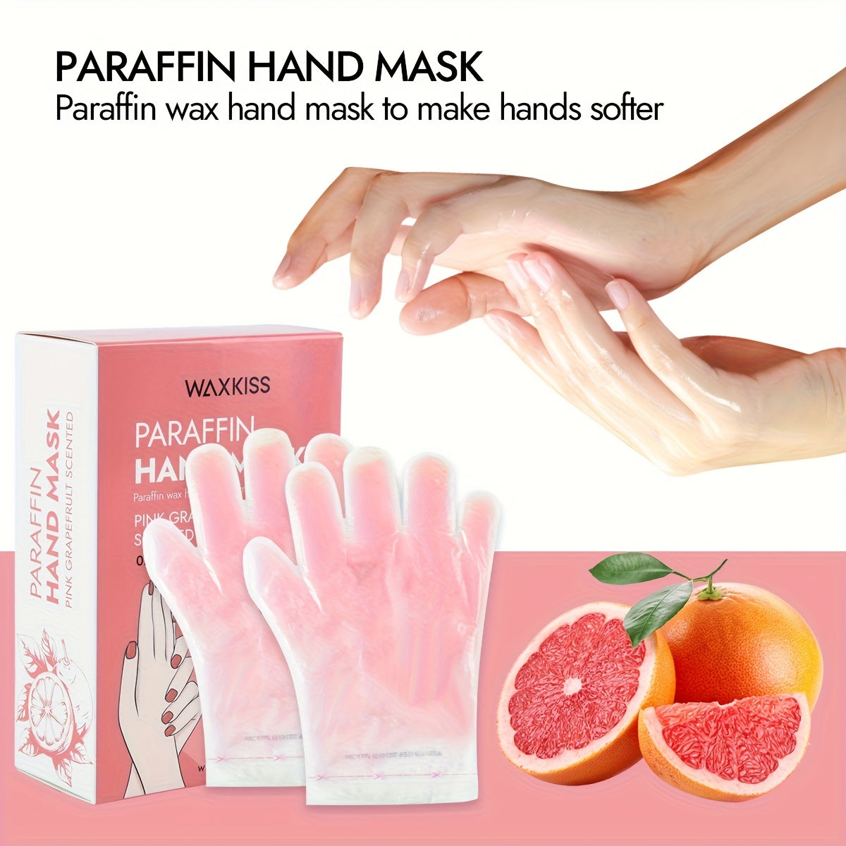 Paraffin Wax Moisturizing Hand & Foot Mask WAXKISS - Non-Greasy Skin Softening Treatment Lavender & Grapefruit Scent - Portable Spa Mask for Dry Cracked Hands Feet Skin Elasticity  - product image 10