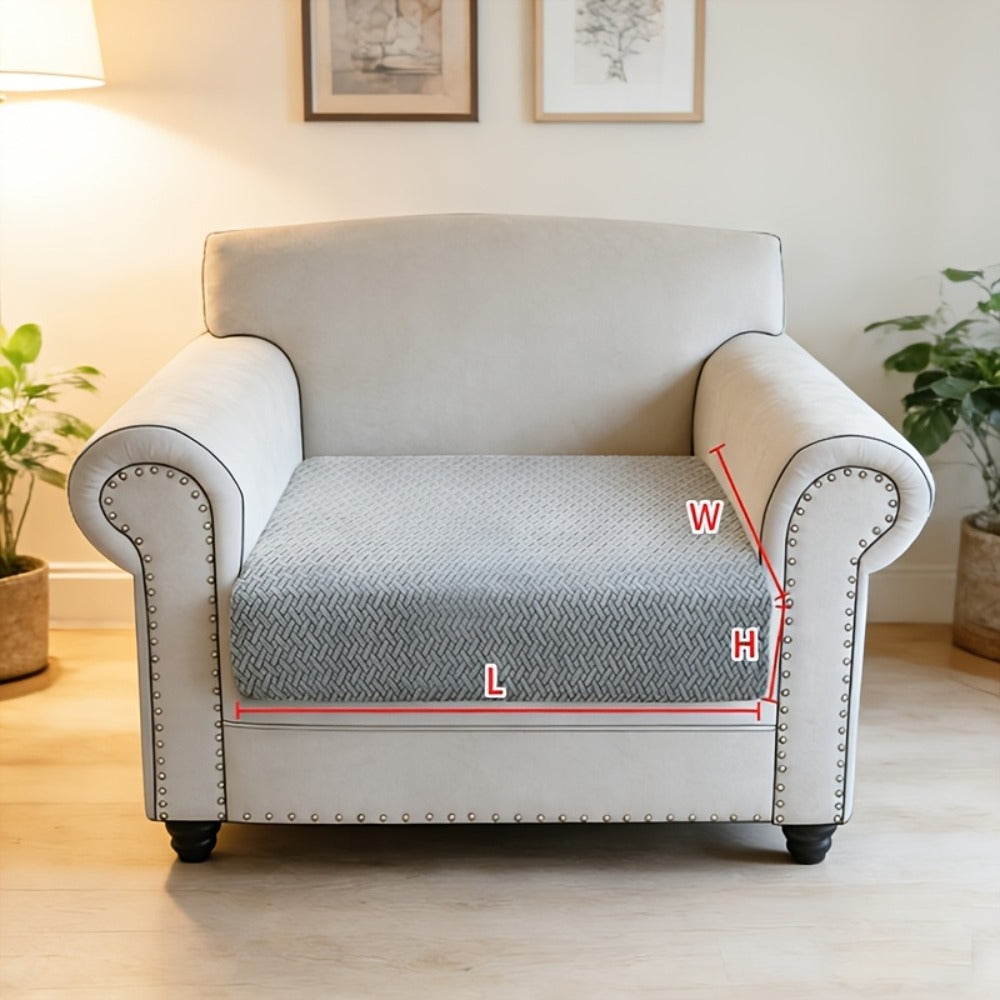 Jacquard Stretch Sofa Cover Non-Slip | Elastic Wear-Resistant Couch Slipcover, Polyester Jacquard Fabric, 1 to 4 Seat Sectional L-Shape, Armrest Backrest, Machine Washable - product image 18