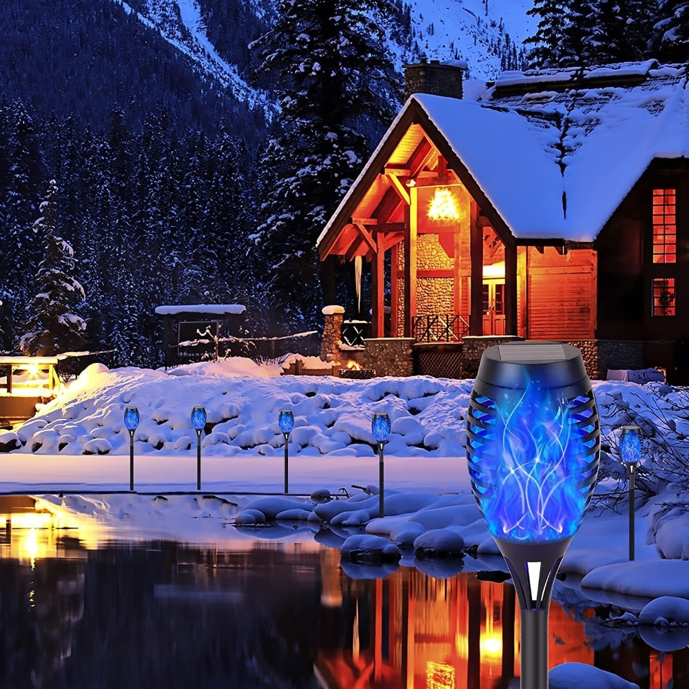 Solar Torch Lights Flickering Flame Outdoor – Auto On/Off Dancing Flame Solar Garden Lights IP54 Waterproof | Landscape Pathway Torch for Garden, Yard, Patio & Christmas Decoration - product image 9