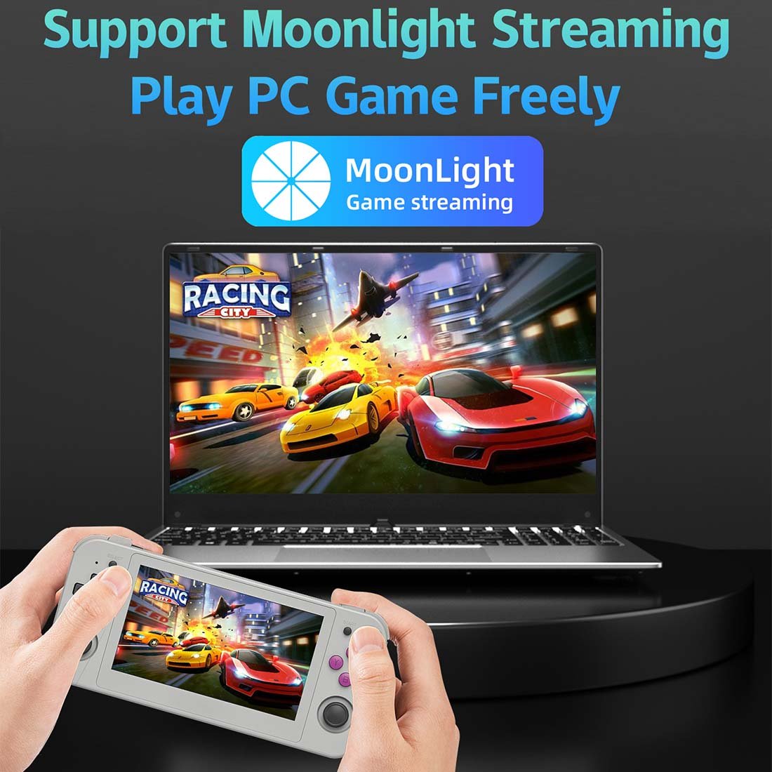 Anbernic RG505 Handheld Game Console Android 12 OLED 4.95-Inch Retro Emulator 5000mAh Hall Effect Joystick Wi-Fi Bluetooth for Home Ambiance & Task Lighting