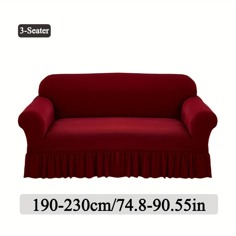 Stretch Sofa Slipcover Lightweight Breathable Elastic Full Cover Skirted Design Anti-Slip Soft Cool Comfort Machine Washable for 3 4 Seater Living Room Furniture Protector - product image 18
