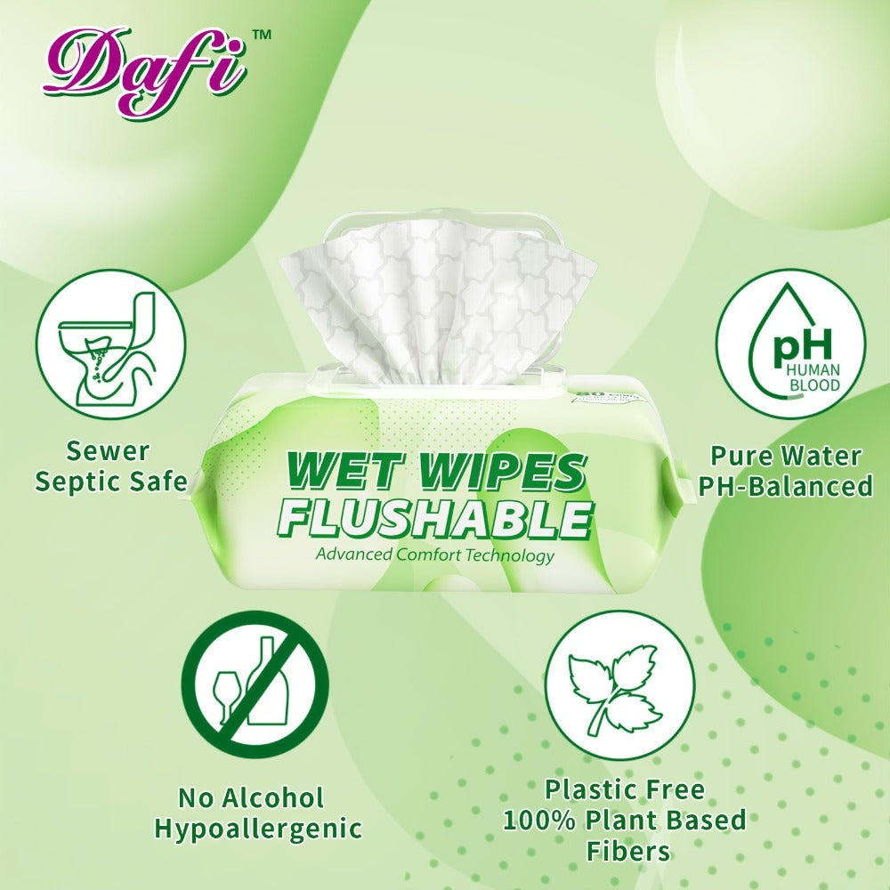 Flushable Wipes for Adults 1200 Count 15 Packs Unscented Toilet Wipes No Alcohol 100% Plant Based Fibers Septic Safe Sewer Safe Wet Wipes Bulk Value Pack for Sensitive Skin Persona - product image 5