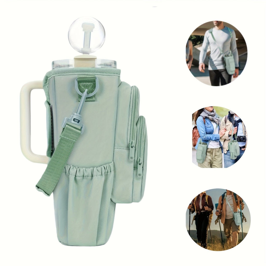 Hands-Free Dog Walking Bag with Phone Pocket, Zippered Compartments & Adjustable Strap for Gym, Travel & Outdoor Activities, Hot/Cold Beverage Holder for Men - product image