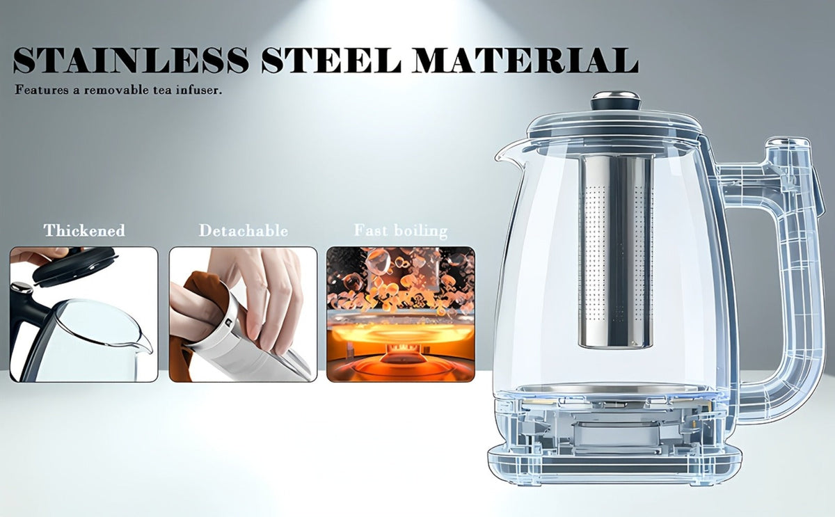 Electric Kettle 1.8L Stainless Steel – Fast Boil with Auto Shut-Off, Boil-Dry Protection, Removable Filter & 360° Swivel Base, BPA-Free Hot Water Kettle for Tea, Coffee & Baby Form - product image 12