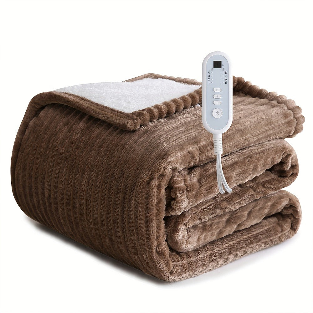 Electric Blanket with Temperature Control and Timer – Extra Large Flannel Heated Blanket, 8 Levels 10-Hour Auto-Off, Machine Washable, PTC+NTC Overheat Protection, Throw Twin Full  - product image 10