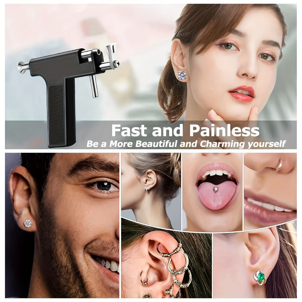 Ear Piercing Tool Set Reusable - Safe Ear Piercing Kit with Ear Studs, Professional Piercing Gun for Home & Salon Use, Unisex, Hypoallergenic Ear Studs Included, Multiple Combinati - product image 6