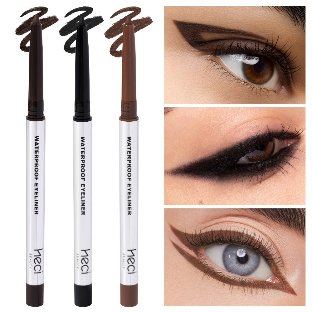 3-Piece Matte Gel Eyeliner Pen Set Waterproof Long-Lasting Smudge-Proof Precision Eye Makeup — Quick-Dry Creamy Formula for Sensitive Mature Skin Beginner Friendly Deep Medium Blac - product image 3