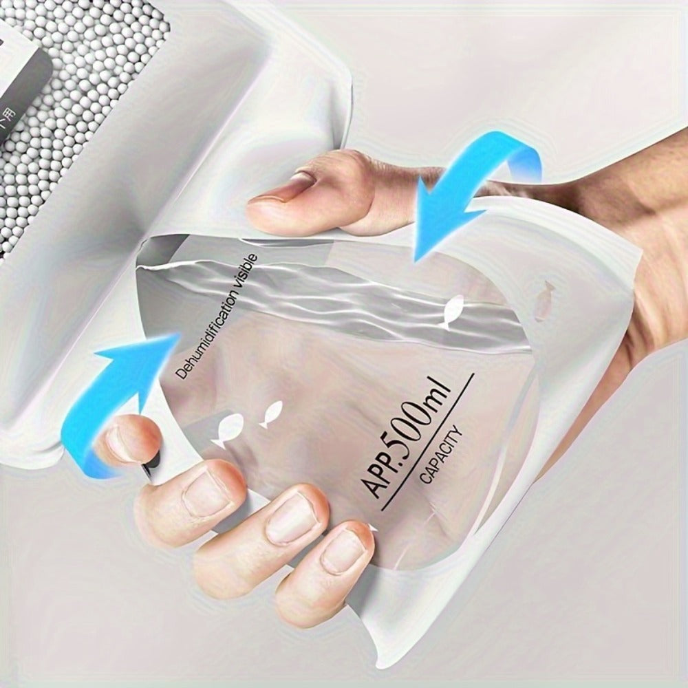 Hanging Moisture Absorber Bags 10-Pack, Dehumidifier Bags for Closet Wardrobe Bedroom Bathroom, High-Efficiency Moisture Proof Damp Absorbing Home Dehumidification - product image 5