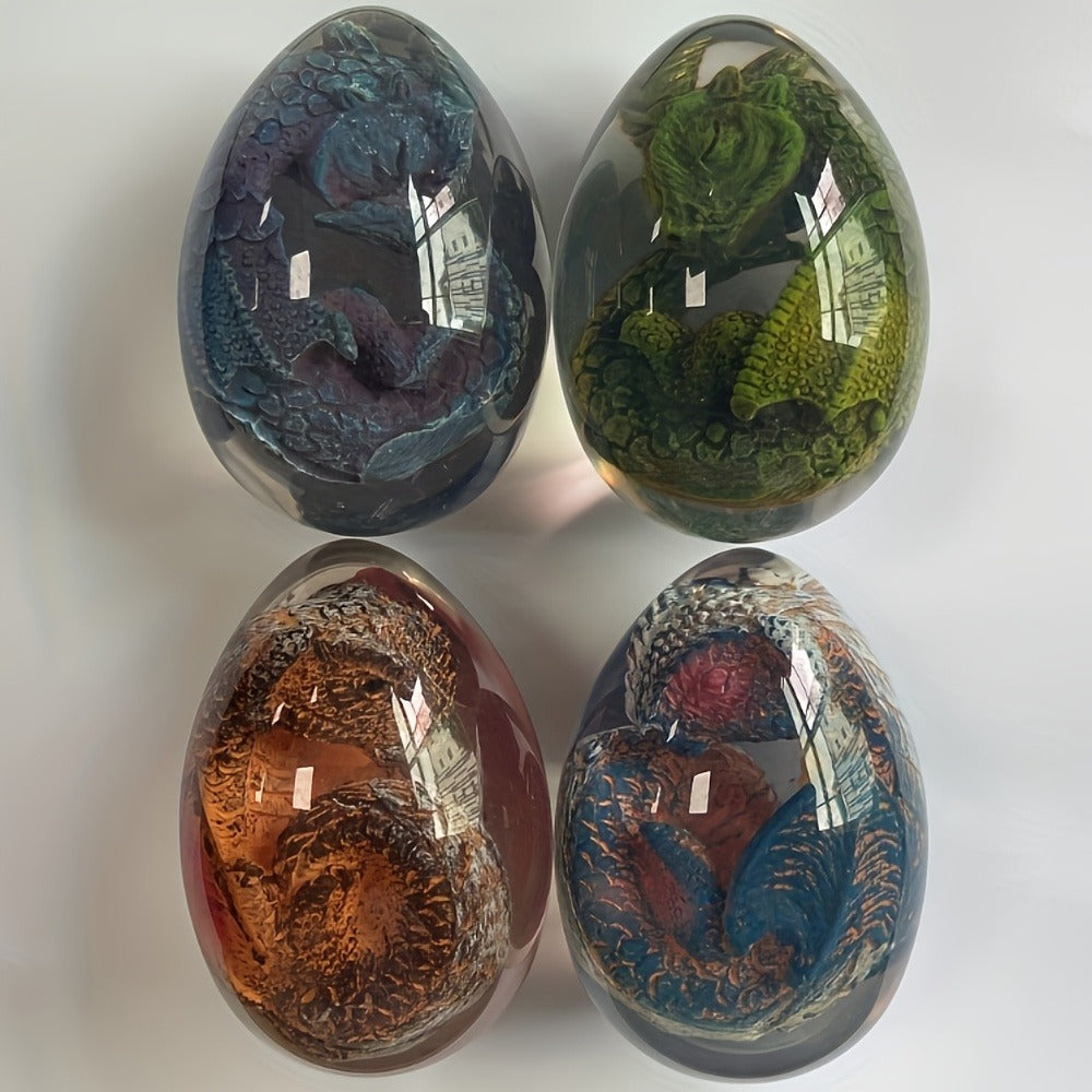 Dragon Egg Statue Crystal Transparent Resin Dinosaur Egg Figurine Handcrafted Collectible for Fantasy Lovers Home Decor Shelf Display Birthday Gift - product image 10