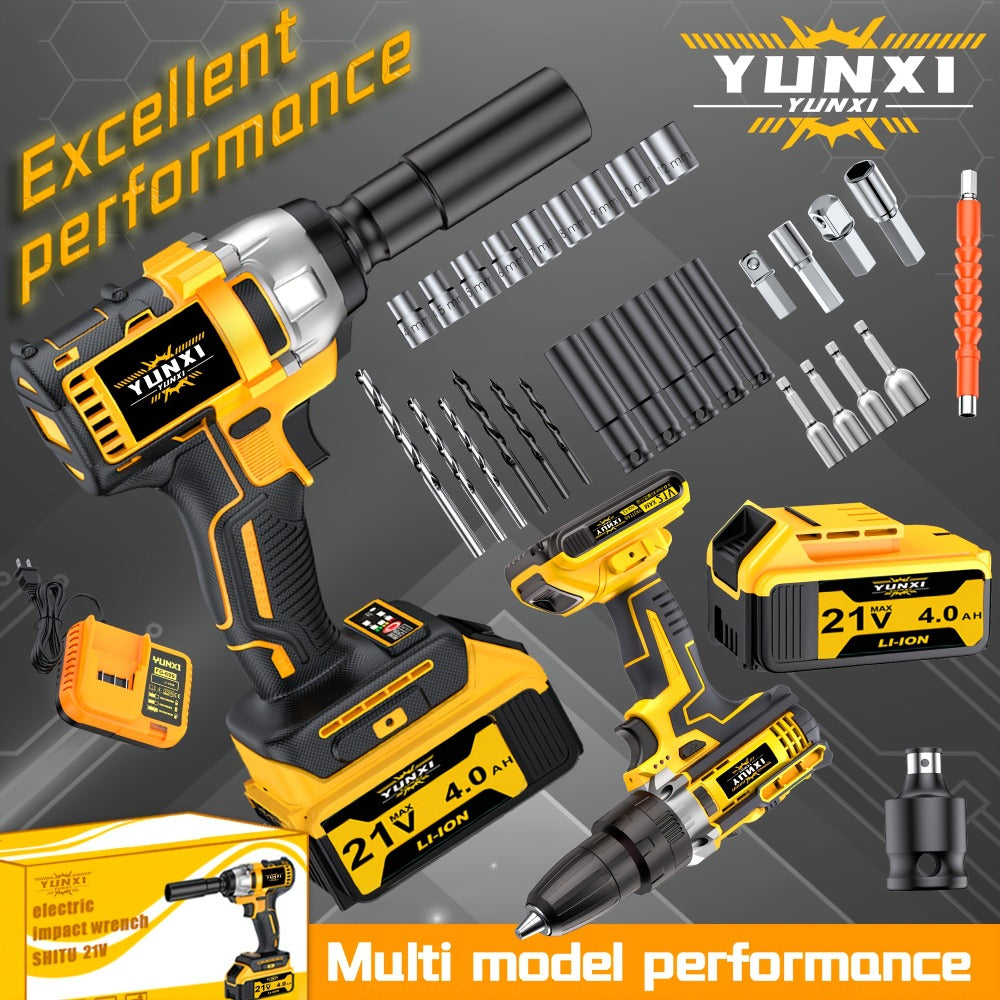 21V Cordless Drill Brushless Impact Wrench Multifunctional – Lithium Battery, Quick Charger, Variable Speed, Tighten Screws & Bolts, Compact Power Tool for Home, Car Repair & DIY – - product image