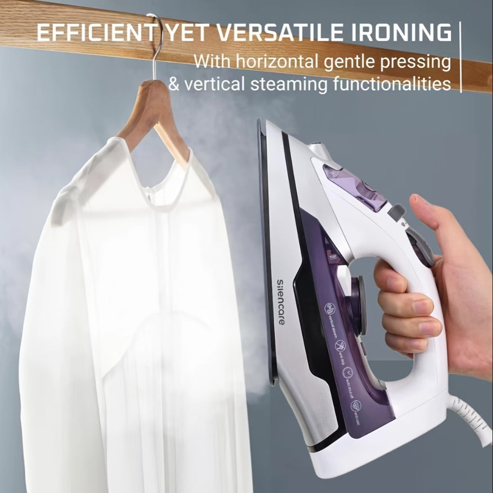 Steam Clothes Iron with Ceramic Coated Soleplate – Precision Thermostat, 3-Way Auto-Off, Self-Cleaning, Anti-Calcium & Anti-Drip, Lightweight Travel & Home Garment Iron - product image 7