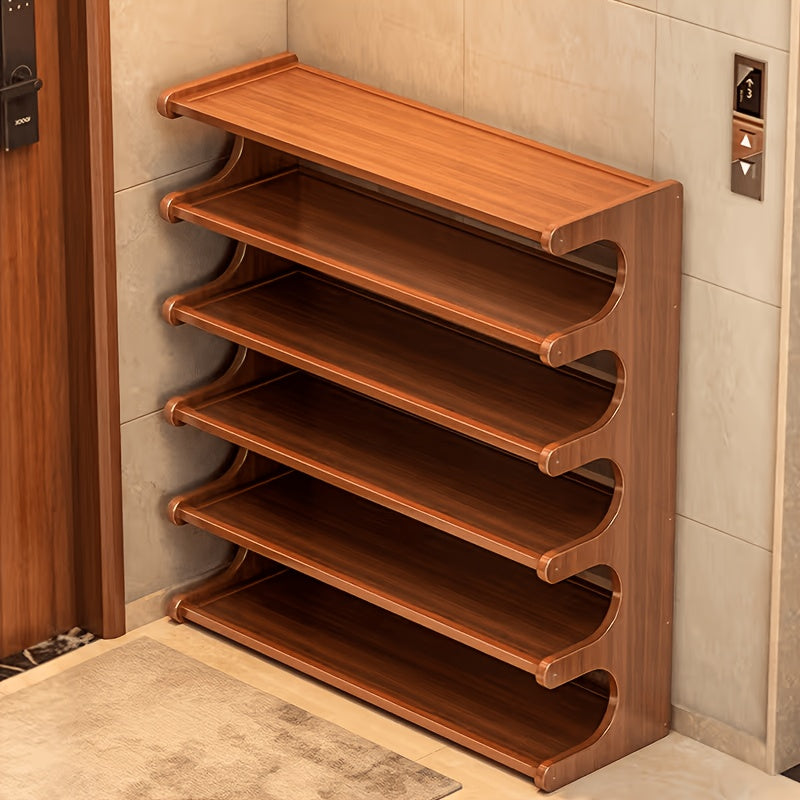 3/5/6-Tier Bamboo Shoe Rack - Bamboo Shoe Storage Solution - Multi-Tier Freestanding Organizer - Easy to Assemble and Space-Saving - Suitable for Entryway - product image 2