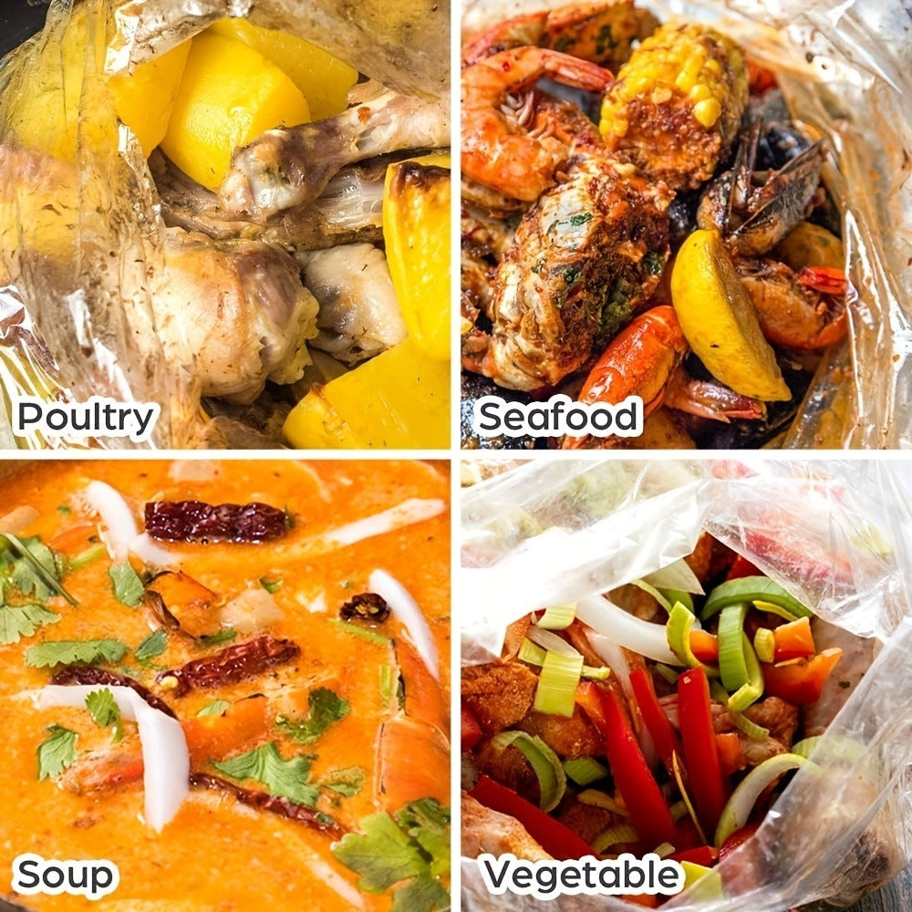 Slow Cooker Liners 14x22 Inch Disposable Cooking Bags 30 Count Fit 6 to 10 Quart Oval and Round Crock Pot Liners Food Safe BPA Free Easy Cleanup for Holiday Cooking - product image 2