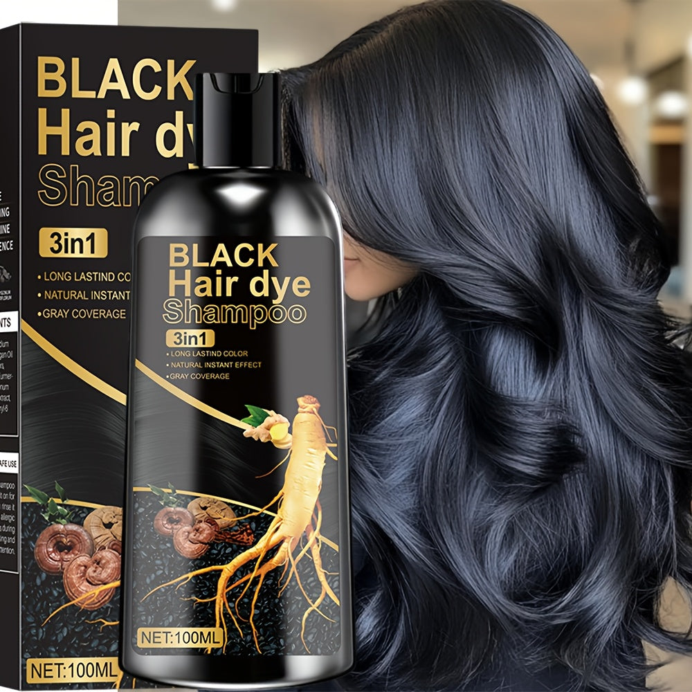 Plant Extract Hair Coloring Shampoo 100ml 3.38oz | Deep Moisturizing Scalp-Safe Gray & White Hair Coverage | Long-Lasting Botanical Color | Black Brown Chestnut Brown for Men & Wom - product image 11
