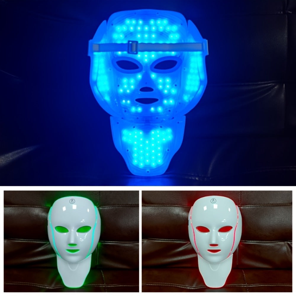 7-Color LED Light Therapy Facial Mask Device – Skincare Beauty Tool for Face & Neck, USB Rechargeable, Anti-Aging Red Light, Acne Blue Light, Skin Rejuvenation Gift - product image 7