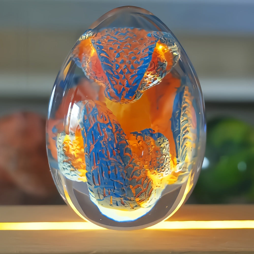 Dragon Egg Statue Crystal Transparent Resin Dinosaur Egg Figurine Handcrafted Collectible for Fantasy Lovers Home Decor Shelf Display Birthday Gift - product image 12