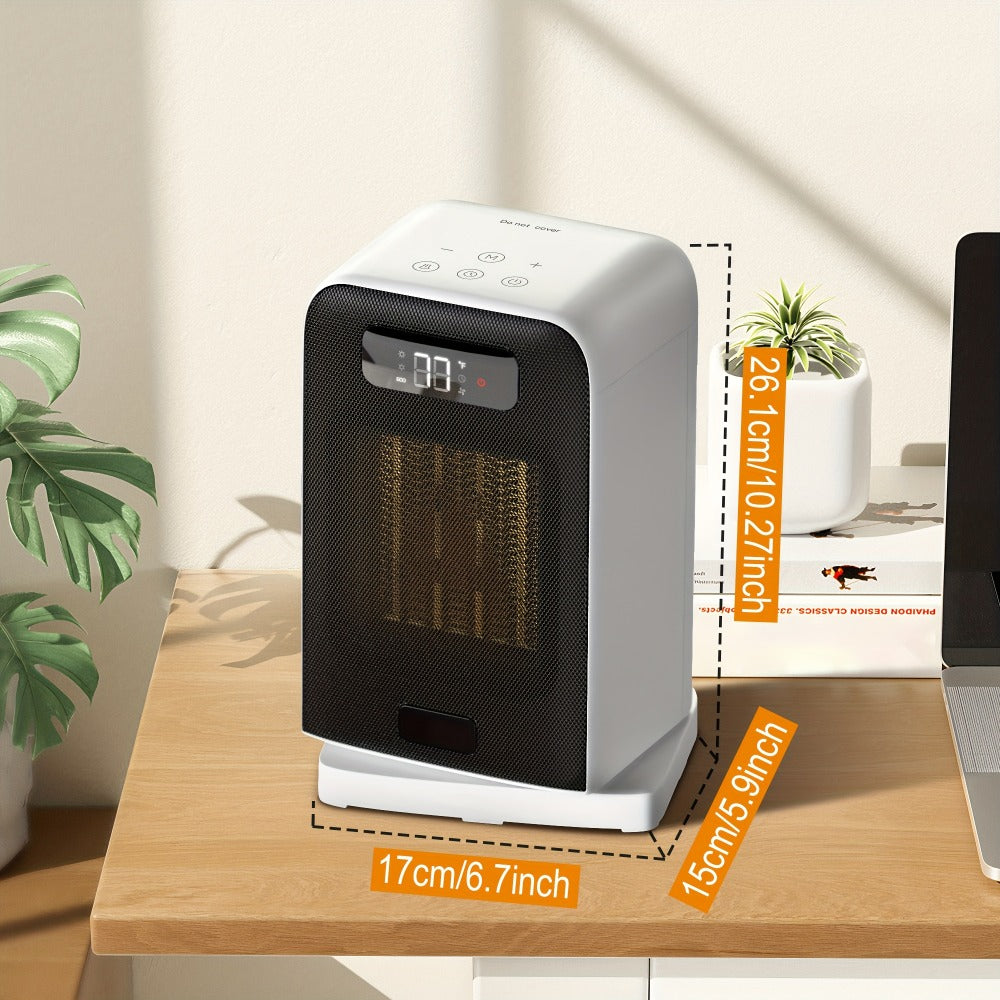 Ceramic Space Heater 1500W Fast Heating - 4 Modes, Adjustable Thermostat, Overheat & 70° Tip-Over Protection, Portable Electric Heater Fan for Office, Desk, Room & Indoor Use, Whit - product image 2